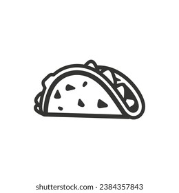 Taco Icon on White Background - Simple Vector Illustration