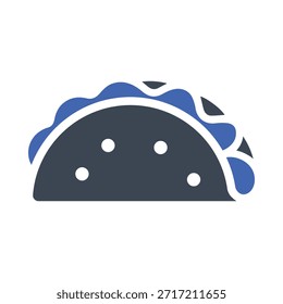 Icono de tacos sobre fondo blanco