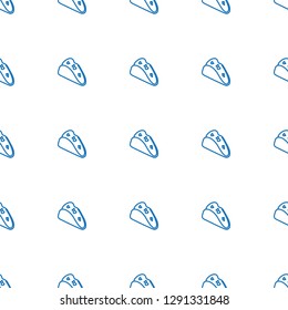 taco icon pattern seamless white background. Editable outline taco icon. taco icon pattern for web and mobile.