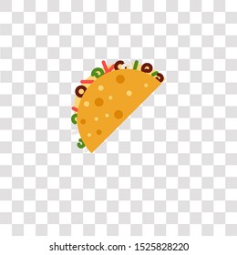 taco icon sign and symbol. taco color icon for website design and mobile app development. Simple Element from gastronomy set collection for mobile concept and web apps icon.