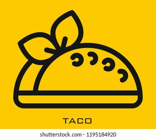 Taco icon signs