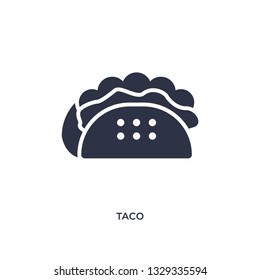 taco icon. Simple element illustration from fast food concept. taco editable symbol design on white background. Can be use for web and mobile.