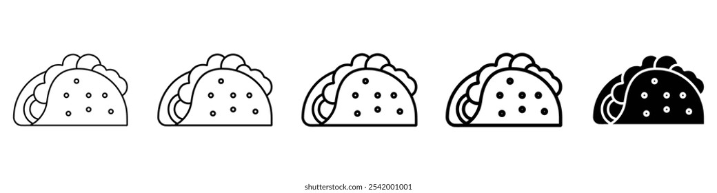 ícone taco Ilustração de contorno simples