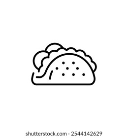 Ícone Taco. Ícone de taco simples para mídias sociais, aplicativos e web design. Ilustração vetorial