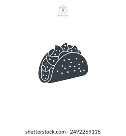Taco icon theme symbol vector illustration isolated on white background