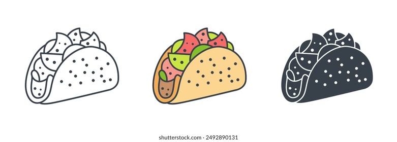 Taco icon theme symbol vector illustration isolated on white background