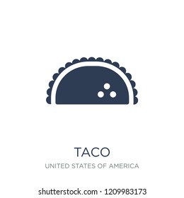 Taco icon. Trendy flat vector Taco icon on white background from United States of America collection, vector illustration can be use for web and mobile, eps10