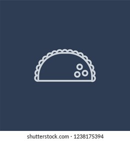 Taco icon. Trendy flat vector line Taco icon on dark blue background from United States of America collection. 