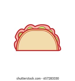 Taco icon vector 