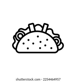 taco icon vector design template in white background