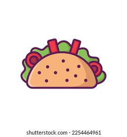 Taco-Symbol, Vektordesign-Vorlage auf weißem Hintergrund