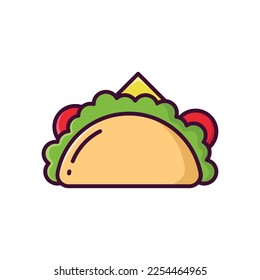 taco icon vector design template in white background