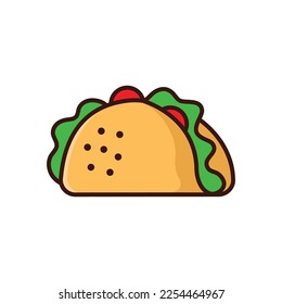 taco icon vector design template in white background