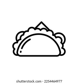 taco icon vector design template in white background