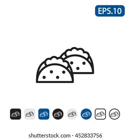 Taco icon. Vector illustration.