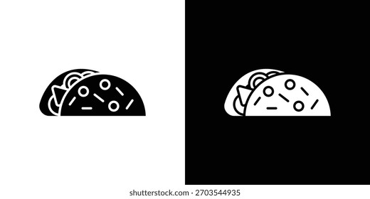 Taco icon. Vector illustration. Flat design.