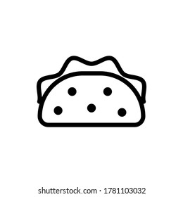 taco icon vector illustration outline style. food icon set.