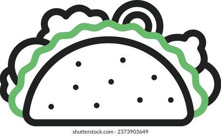 Taco icon vector image. Suitable for mobile application web application and print media.