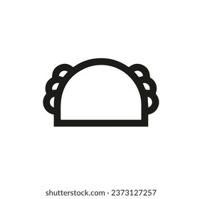 Taco icon vector. Linear style sign for mobile concept and web design. Taco symbol illustration. Pixel vector graphics - Vector.