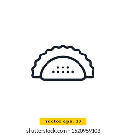 Taco Icon Vector Logo Design Template