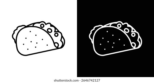 Taco icon vector simple element illustration editable