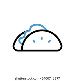 Taco Icon vector stock illustration