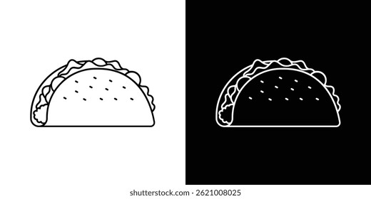 Ícone taco vetor para web, e aplicativo móvel