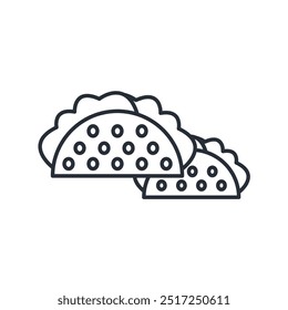 Taco icon. vector.Editable stroke.linear style sign for use web design,logo.Symbol illustration.