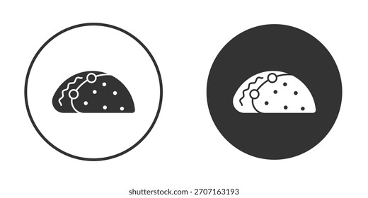 Icono del taco para el diseño del Sitio web, logotipo para el Web y los App.