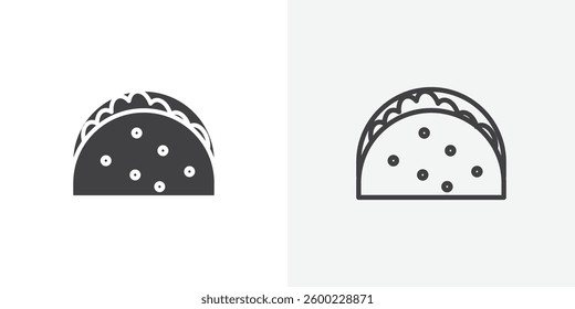 Taco icons design. vector icons for ui designs