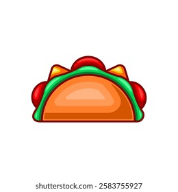 taco illustration isolated on white background