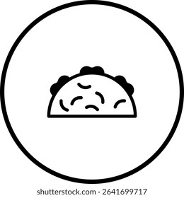 Taco Illustration: Simple, Minimalist Design for Mexican Food and Culinary Concepts