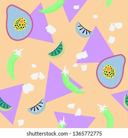 Taco inspired pop art seamless illustrated pattern! Tasty & colorful print perfect for restaurants, parties, fabrics, stationery, and more!