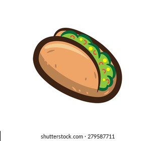 taco isolated on white background