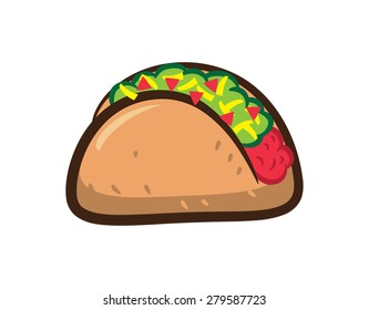 taco isolated on white background