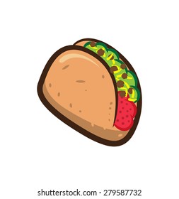 taco isolated on white background