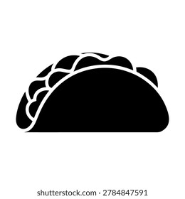Taco with lettuce and meat filling simple and appetizing design mexican food tex mex