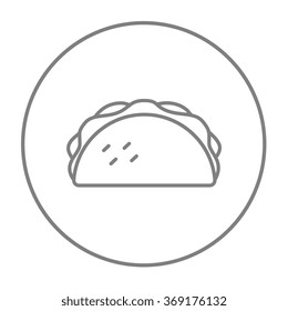 Taco line icon.