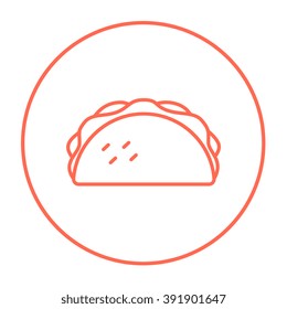 Taco line icon.
