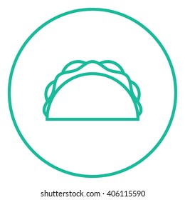Icono de la línea del taco.