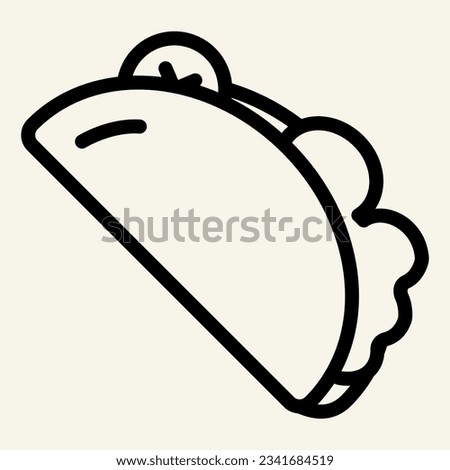 Taco line icon. Burrito vector illustration isolated on white. Snack outline style designed for and app. Eps 10.