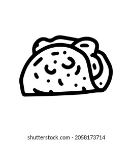 taco line vector doodle simple icon design