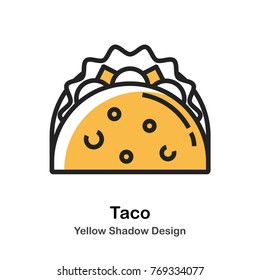 Taco  lineal vector illustration