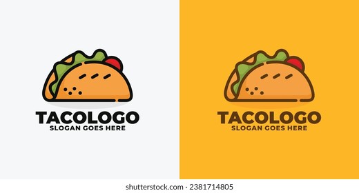 Taco logo design vector illustration