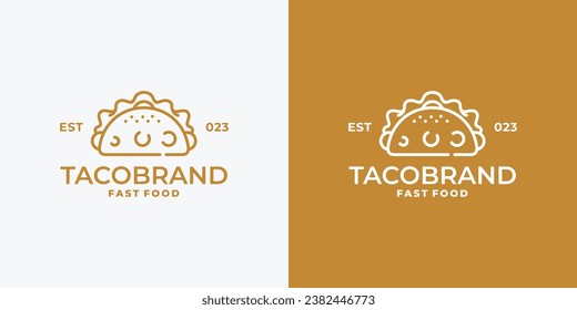 Taco logo design vector illustration