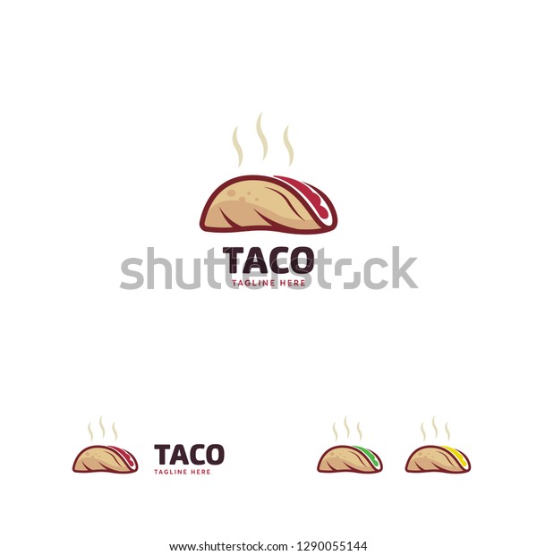 Taco Logo Designs Template Hot Taco Stock Vector (royalty Free 