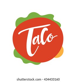 Taco Logo, Mexican Food Logo Template.