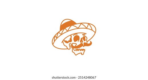 Taco Logo Ilustración vectorial Mexicana de Alimentos