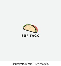 taco logo modern snack food sup taco