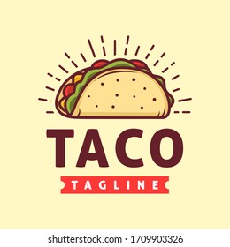 Taco logo template, Suitable for restaurant and cafe logo